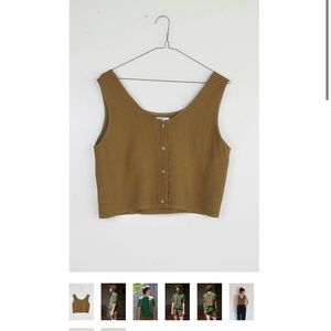 Me & Arrow Tank Vest in Khaki, S